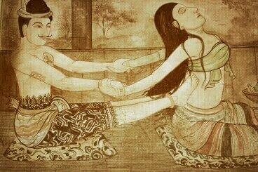 タイ古式マッサージ絵　壁掛け絵 タイ古式マッサージ絵 壁掛け絵